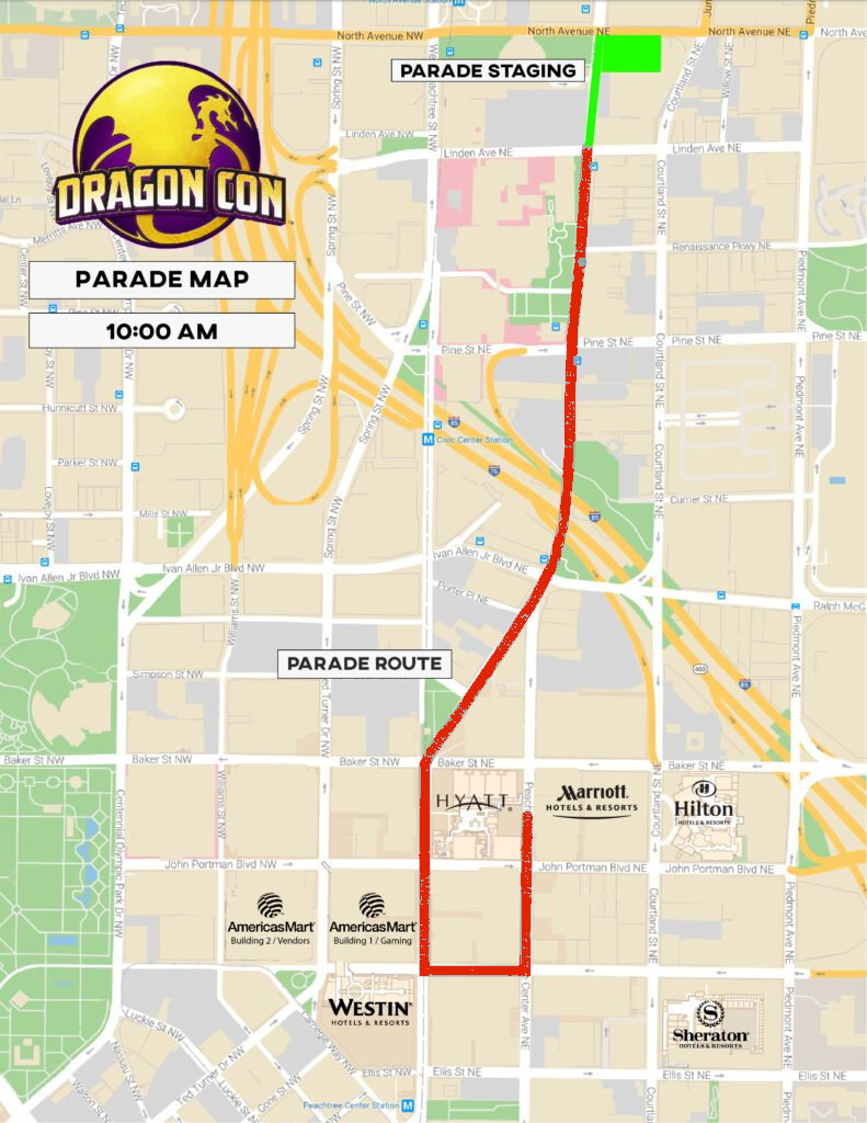 2023 Parade Map with red line